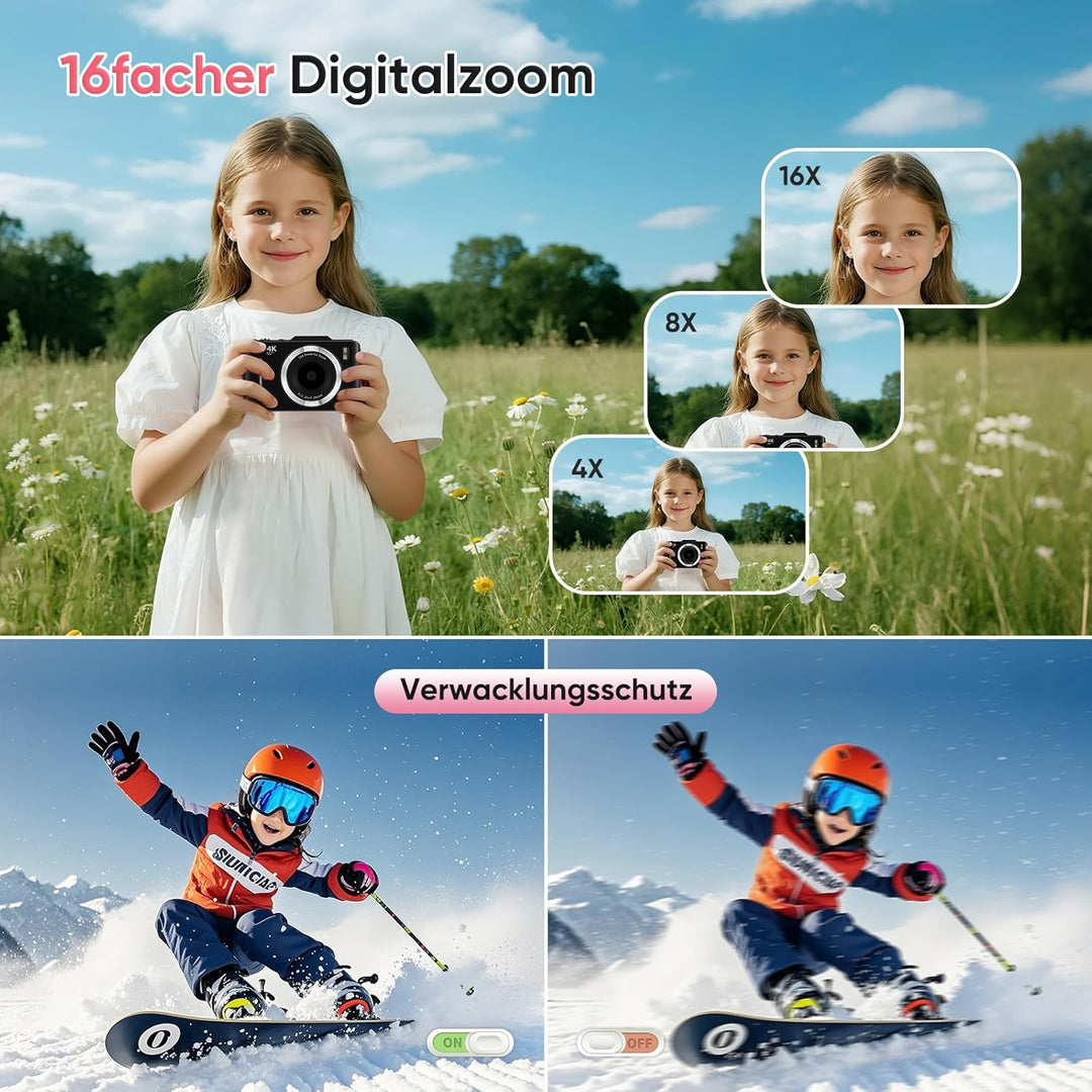 Keychain Retro Kamera Kinder, Autofokus Mini Digitalkamera Vintage,digital Kamera mit Handy übertrag