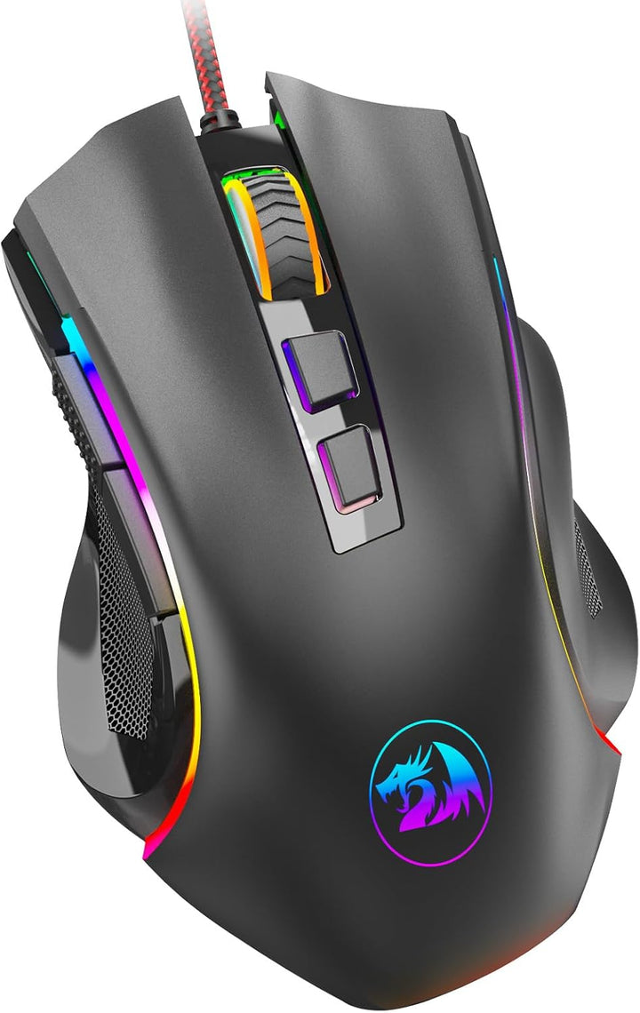 Redragon M602 Gaming Maus mit Kabel, Wired Computer Mouse Gaming mit Treiber, 7 Programmierbare Tast