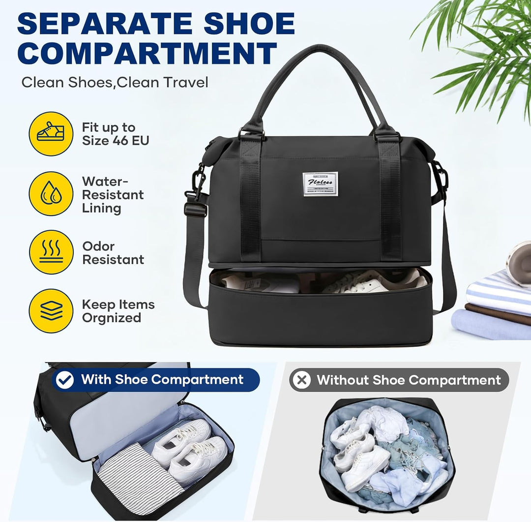 Reisetasche Damen 40x20x25 Ryanair Handgepäck Tasche Sporttasche Weekender Bag Schwimmtasche Wasserd