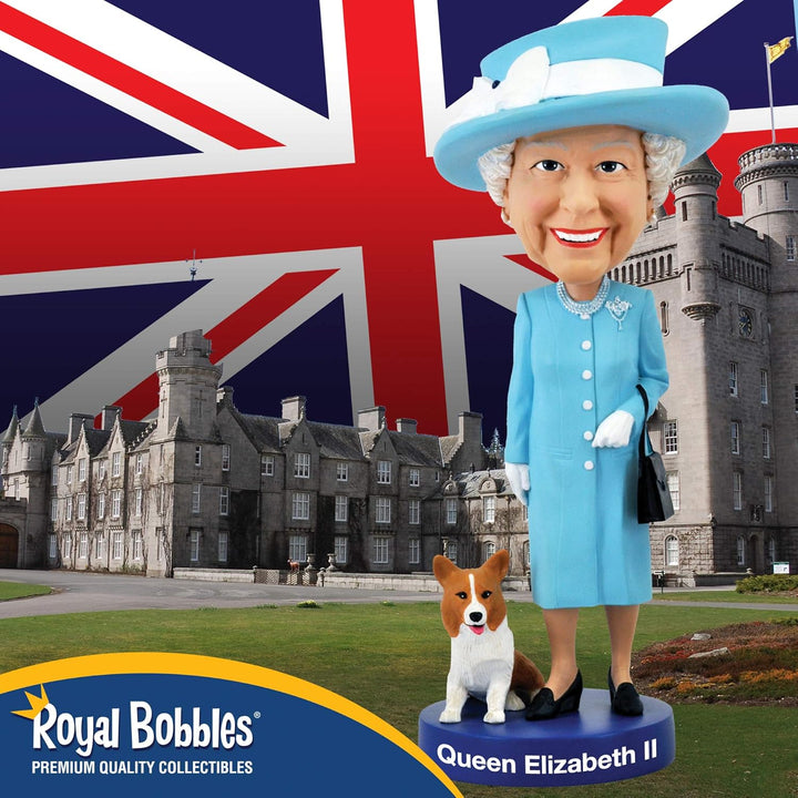 Royal Bobbles - Wackelkopffigur Queen Elizabeth II. - mit ihrem Corgi