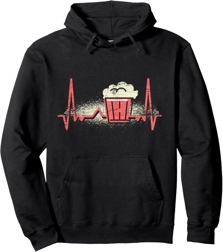 Herzschlag Popcorn Pullover Hoodie