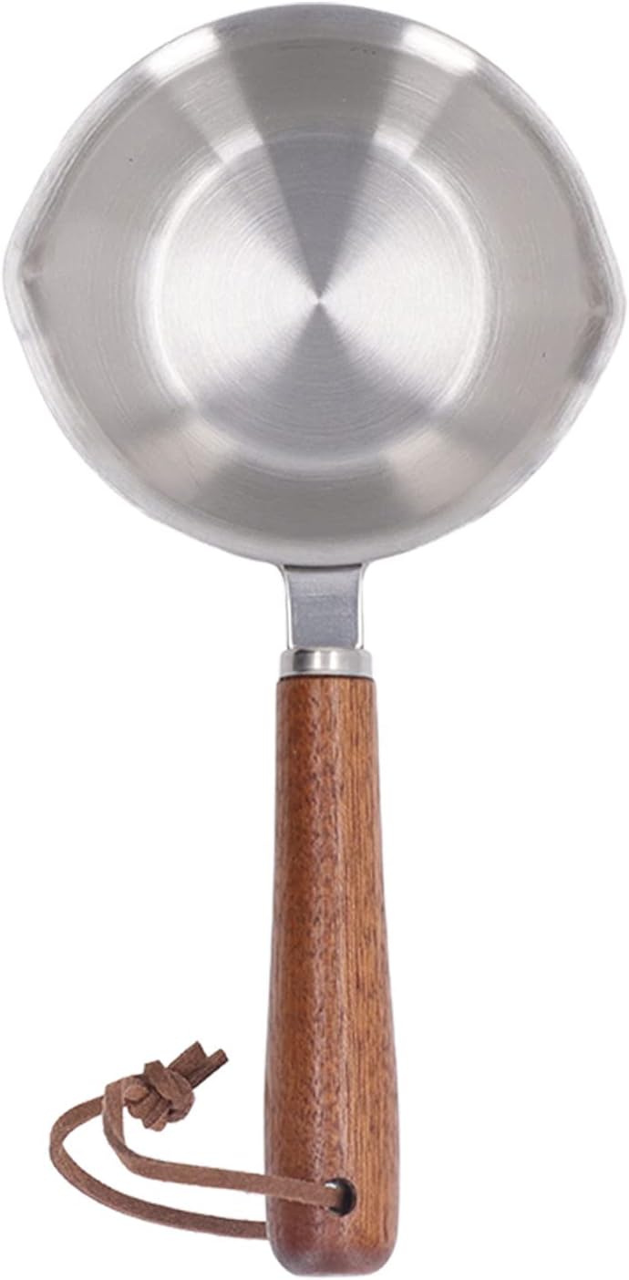 MOUMOUTEN Butterwärmer Topf, 3 Schichten Edelstahl Butterwärmer Mini Butter Kaffee Milch Schmelztopf
