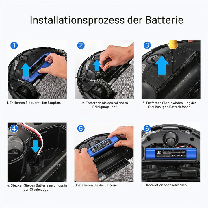 melasta 14.4V Li-Ion 5200 mAh Ersatz Akku Batterie für Proscenic M7 M8 Pro/Lydsto R1 / Uoni V980 Plu