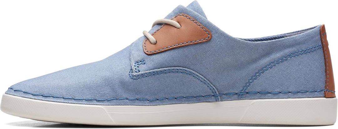 Clarks Herren Gereld Tie Sneaker 39.5 EU Blue Textile, 39.5 EU Blue Textile