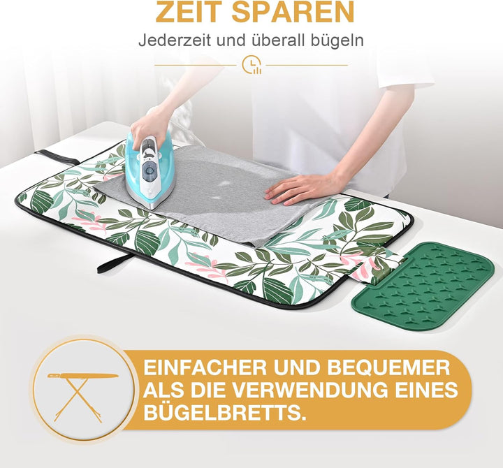 KINGRACK Bügelmatte für Dampfbügeleisen 79x42cm, Bügeldecke für Tisch mit Hitze, Extrem rutschfeste