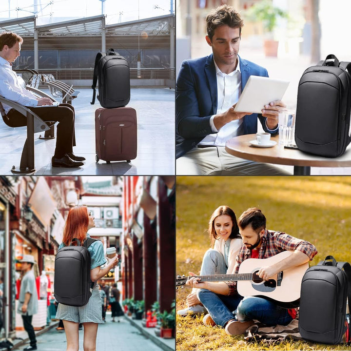 Laptop Rucksack Herren Business Rucksack leicht 15.6 Zoll wasserdichter erweiterbarer Reiserucksack