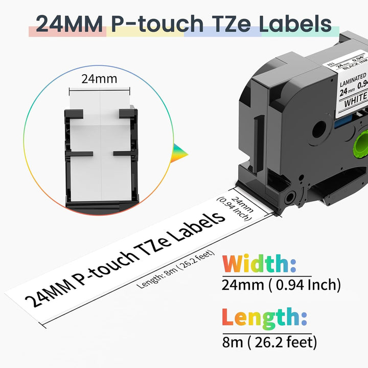 Markurlife Kompatible Schriftband als Ersatz für Brother TZe 24mm TZ-251 TZ-151 TZ-451 TZ-551 TZ-651