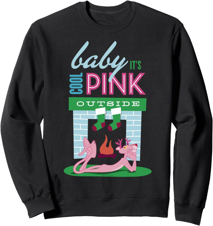 Pink Panther Baby It's Cool Pink Outside Holiday Sweatshirt