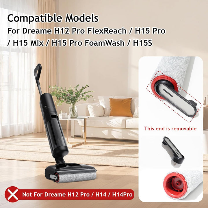 Bürstenrollen Ersatzteile für Dreame H15 Pro /H15 Mix /H12 Pro FlexReach/ H15 Pro FoamWash /H15S Nas