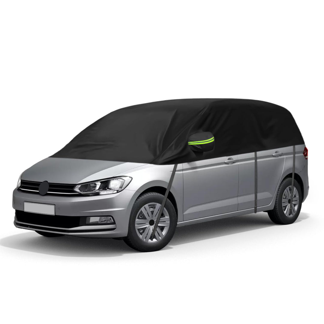 Autoabdeckung Wasserdicht Ersatz für VW Touran 2015-2024, Sonnenfest Hälfte Autoabdeckung, Halbgarag