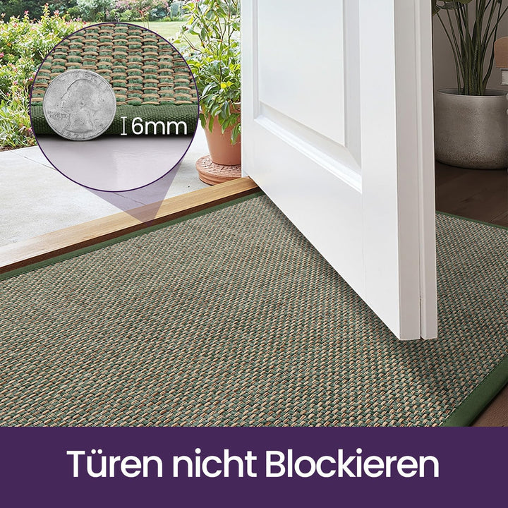DEXI Fussmatte Innen 43 x 76 cm, rutschfest Schmutzfangmatte mit Gummirücken, absorbierend Fussmatte