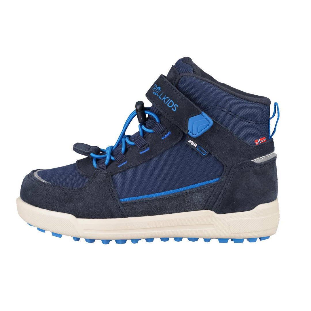 Trollkids wasserdichte knöchelhohe Kinder Schuhe mit echtem Leder GRYLLEFJORD 28 EU Navy Medium Blue