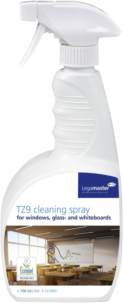 Legamaster 7-121800 Whiteboard Reiniger TZ 9 für grosse Schreibflächen in praktischer Sprühflasche,