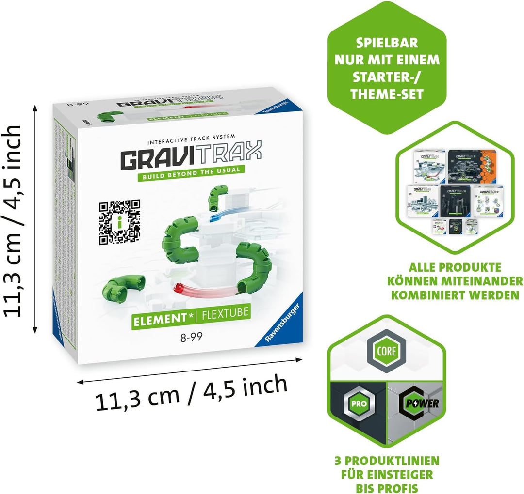 Ravensburger GraviTrax Element FlexTube 22429 - Erweiterung für Deine Kugelbahn - Murmelbahn und Kon