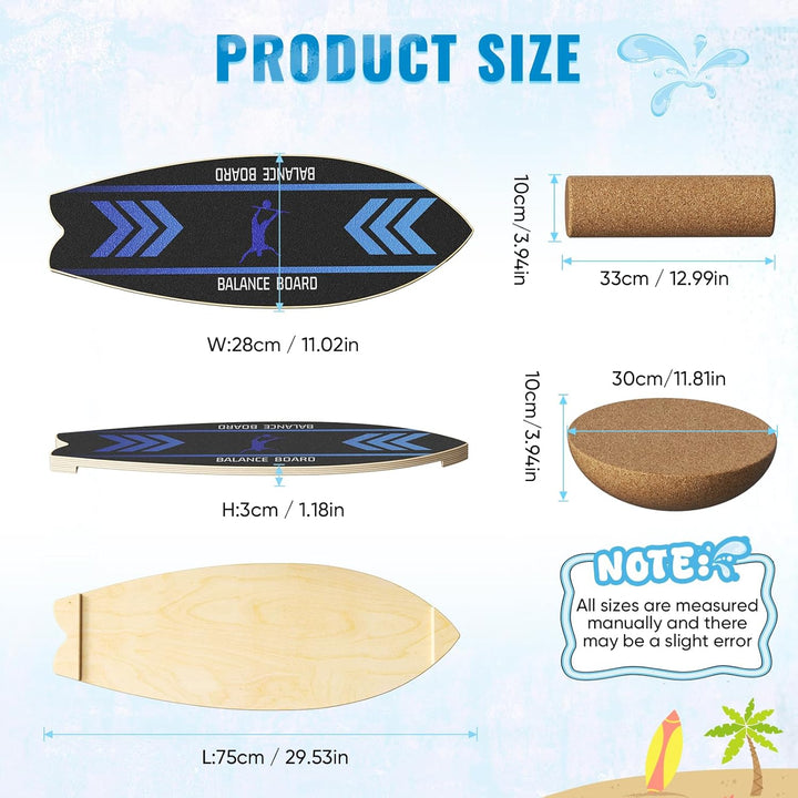 Balance board,surfin balance board,balance board erwachsene,Für Gleichgewicht, Fitness & Surf-Feelin