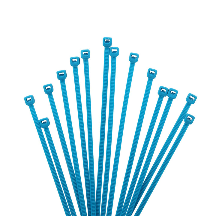 XINGO 1000 Stück Kabelbinder Blau, 200mm x 2,5mm, 8,1 kg Zugfestigkeit, kleine Grösse, UV Beständig