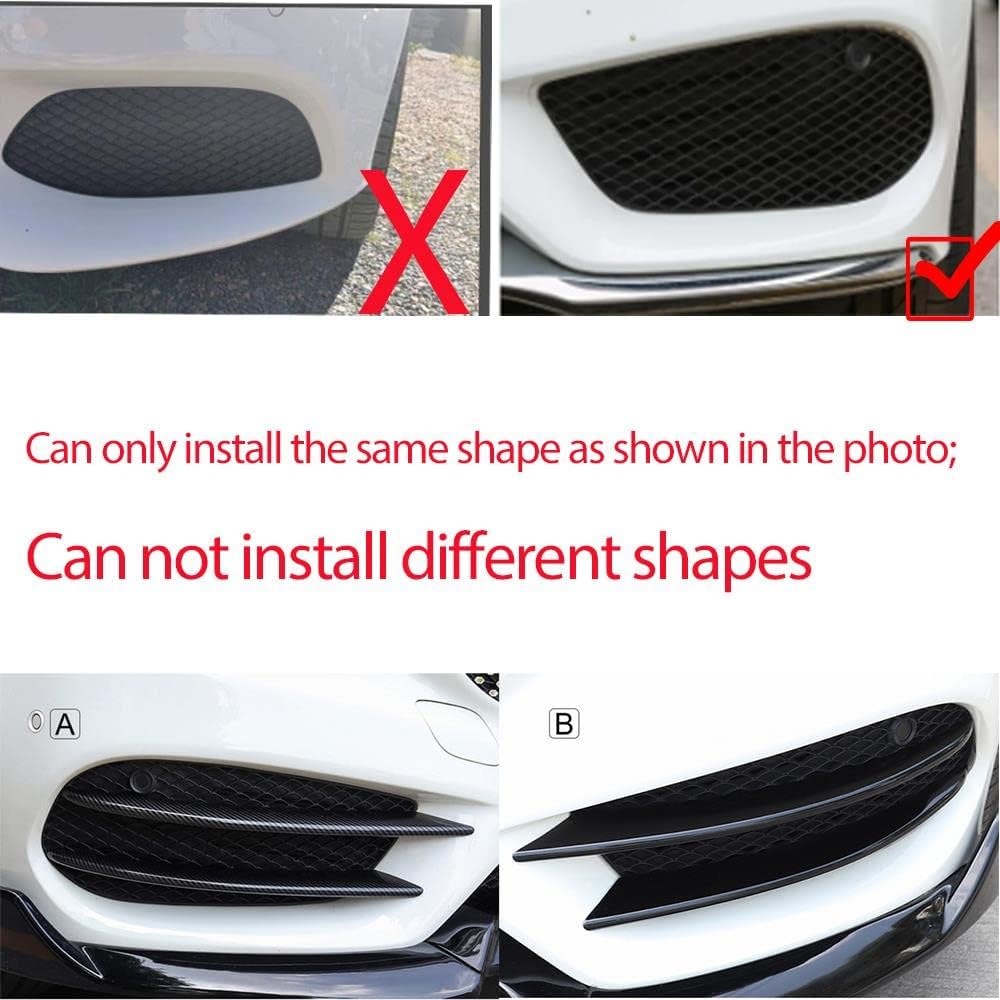 KUNGKIC Frontstossstange Kühlergrill Lip Splitter Spoiler Compatible with Mercedes Benz C Klasse W20
