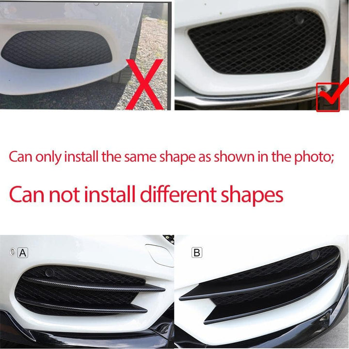 KUNGKIC Frontstossstange Kühlergrille Lip Splitter Spoiler Compatible with Mercedes Benz C Klasse W2