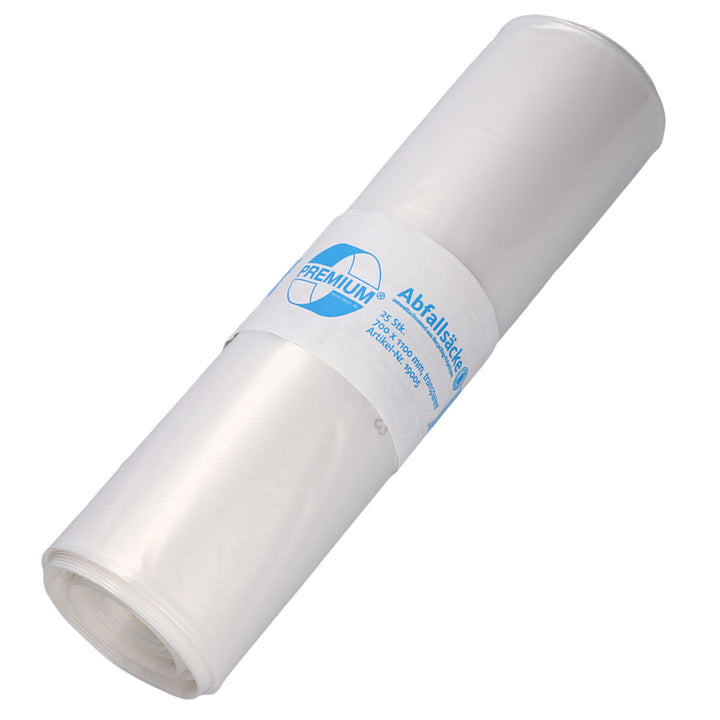 Müllsäcke DEISS PREMIUM transparent 70 my 120 L, 120 Liter - 70 my, 19005 1 stück (25er Pack) Single