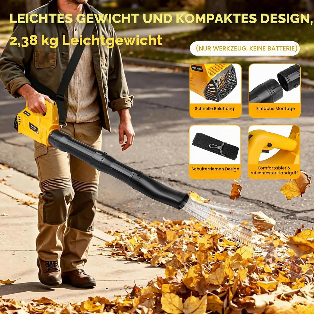 Akku-Laubbläser für Dewalt Akku 18V für Garten &amp; Rasen-Staub (ohne akku) | 6-stufig,Einrastfunktion,