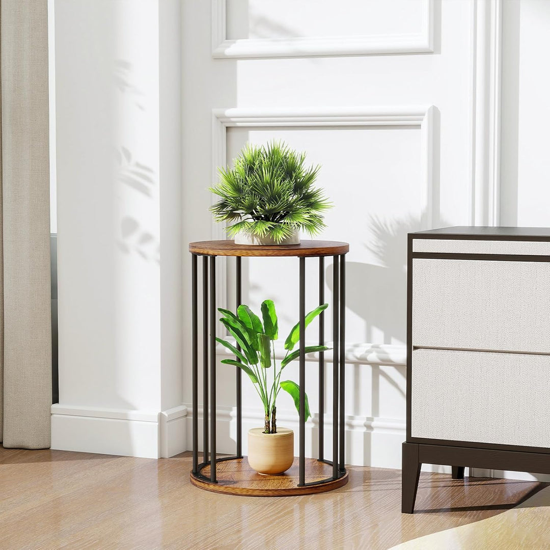 HDANI Rund Pflanzenständer Metall 45cm,Solider und Robuster Blumenständer für Wohnzimmer, Garten,Bal