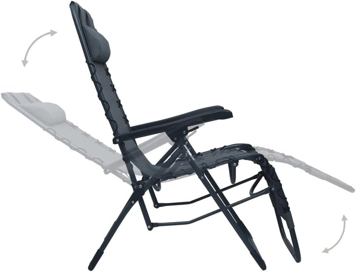 vidaXL Liegestuhl Klappbar Hochlehner Gartenliege Relaxliege Strandliege Liege Gartenmöbel Gartenstu