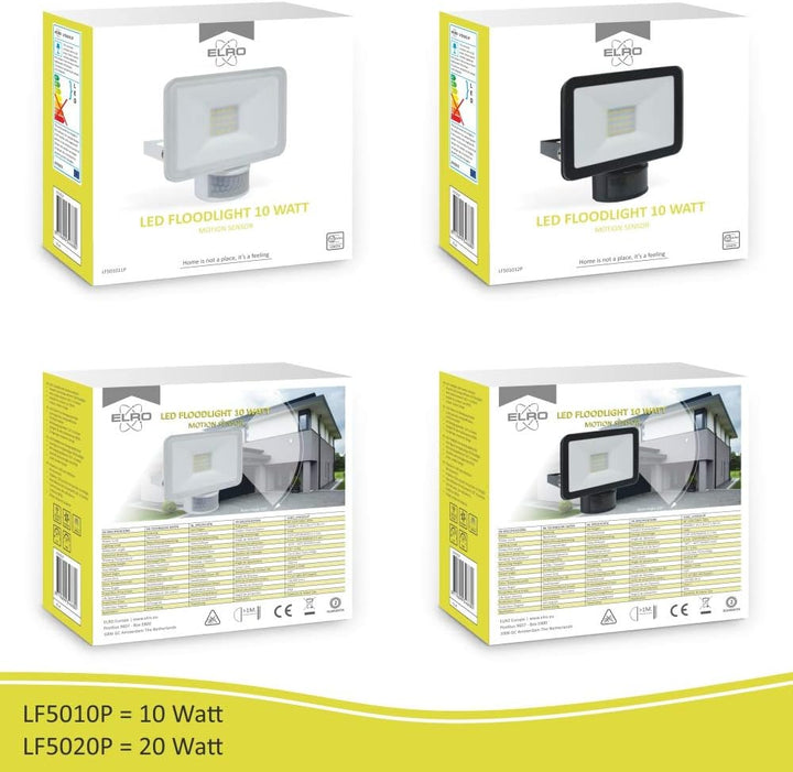 ELRO LF5020P LED-Aussenleuchte mit Bewegungssensor - Elegantes Design - Robuste Konstruktion - Verst