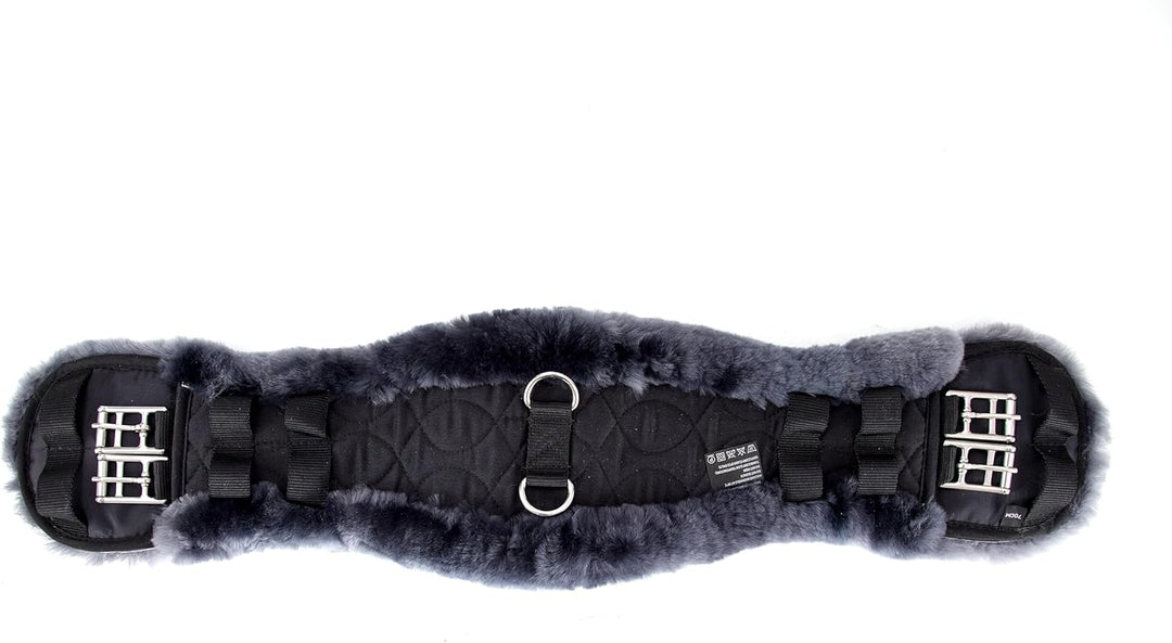 Merauno® Lammwolle Konturgurt Sattelgurt, Kurzgurt Dressurgurt, aus Qualitäts Merino Lammwolle, spez