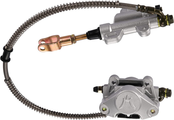 GOOFIT Hinter Disc Hauptbremszylinder mit Bremssattel Ersatz für Taotao ATV Quad 150cc 200cc 250cc