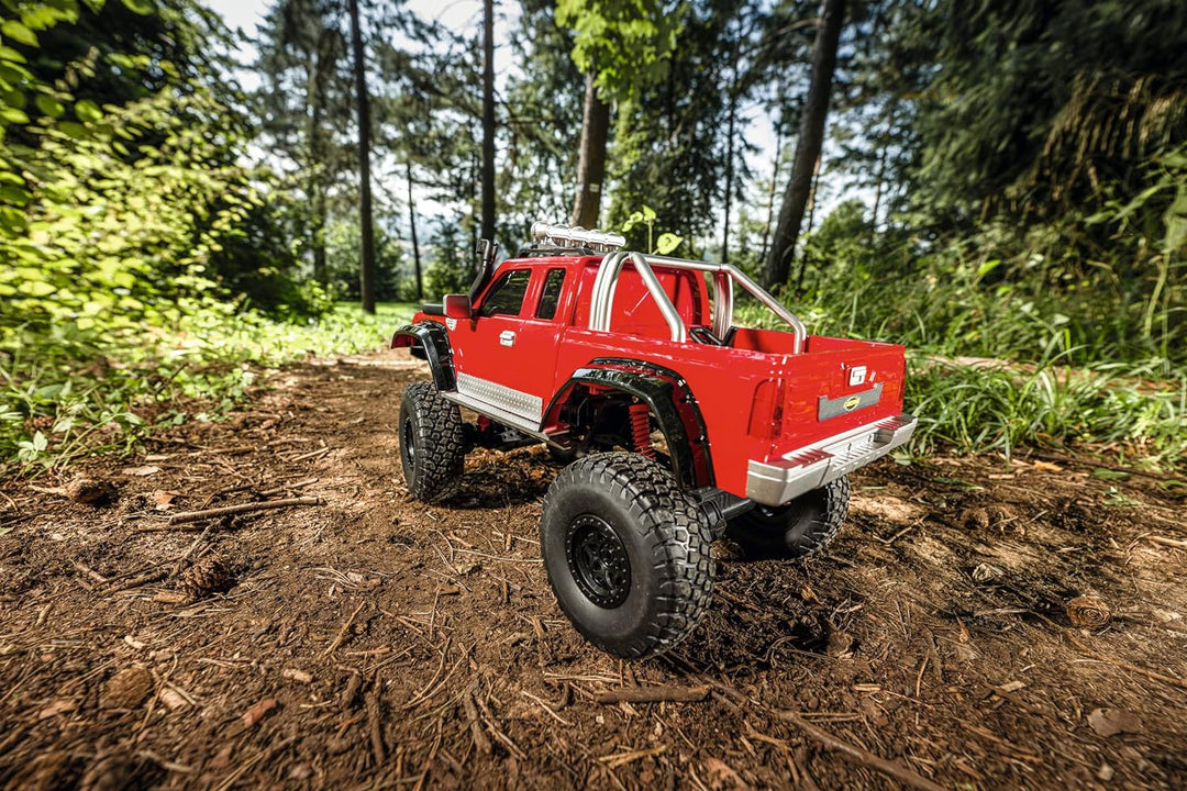 Carson 500404240 1:8 Pickup Crawler 2.4 GHz 100% RTR rot - Ferngesteuertes Auto, RC, inkl. Batterien