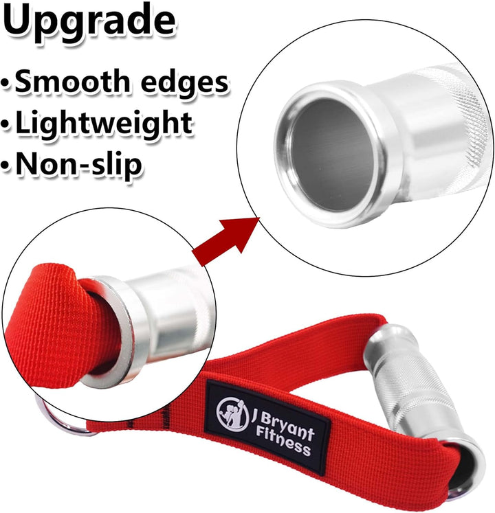 J Bryant Fitness Resistance Band Handle Cable Machine Attachment for Pulley Machine Heavy Duty Metal