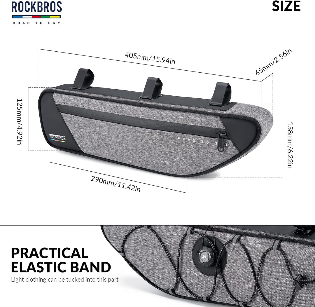 ROCKBROS Road-to-Sky Fahrrad Rahmentasche Reflektierende Wasserabweisende Fahrradtasche für Rahmen 2