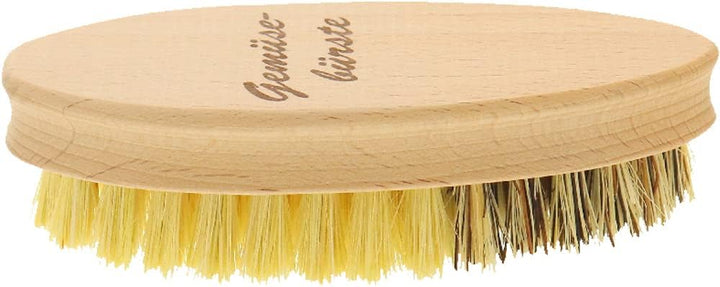 5X HOFMEISTER® Gemüsebürste, 13,5 cm, hochwertige Naturborsten in 2 Härtegraden: echt Union und Fibr