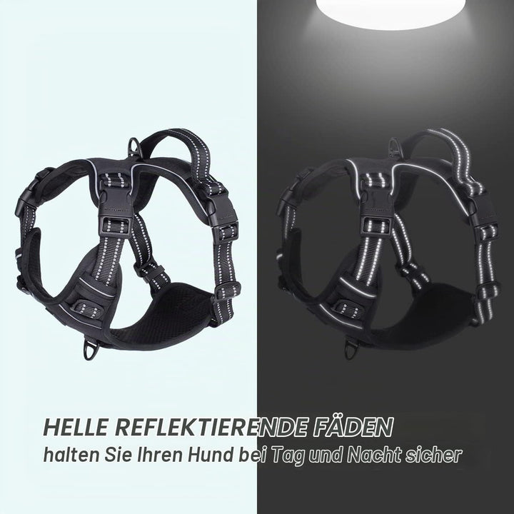 Hundegeschirr No-Pull für Kleine, Grosse und Mittelgrosse Hunde - Weich, Atmungsaktiv, Einstellbar,