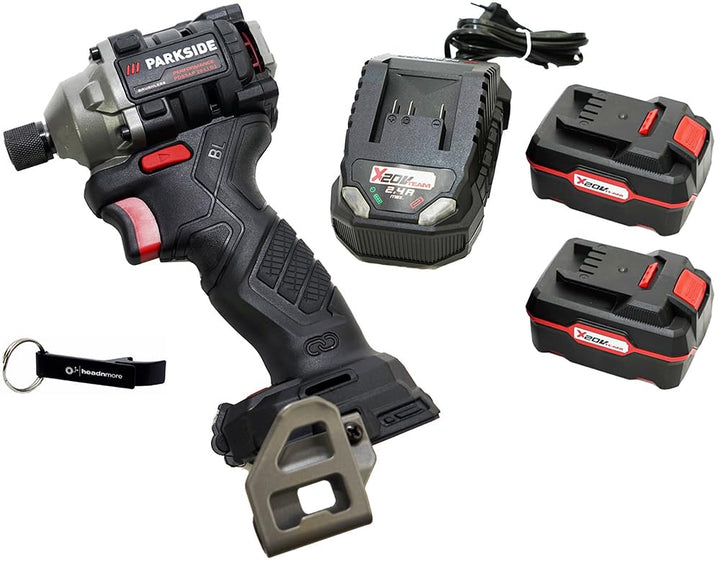 HEADNMORE® Bundle - PARKSIDE PERFORMANCE® 20V - 1/4" Akku Drehschlagschrauber PDSSAP 20 + Schlüssela