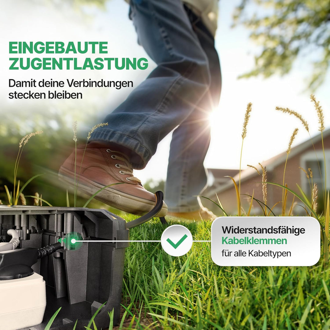 Adlerfokus Kabelbox wasserdicht IP54 [Das Original] Safe Box - Sicherheitsbox - Outdoor Box wasserdi