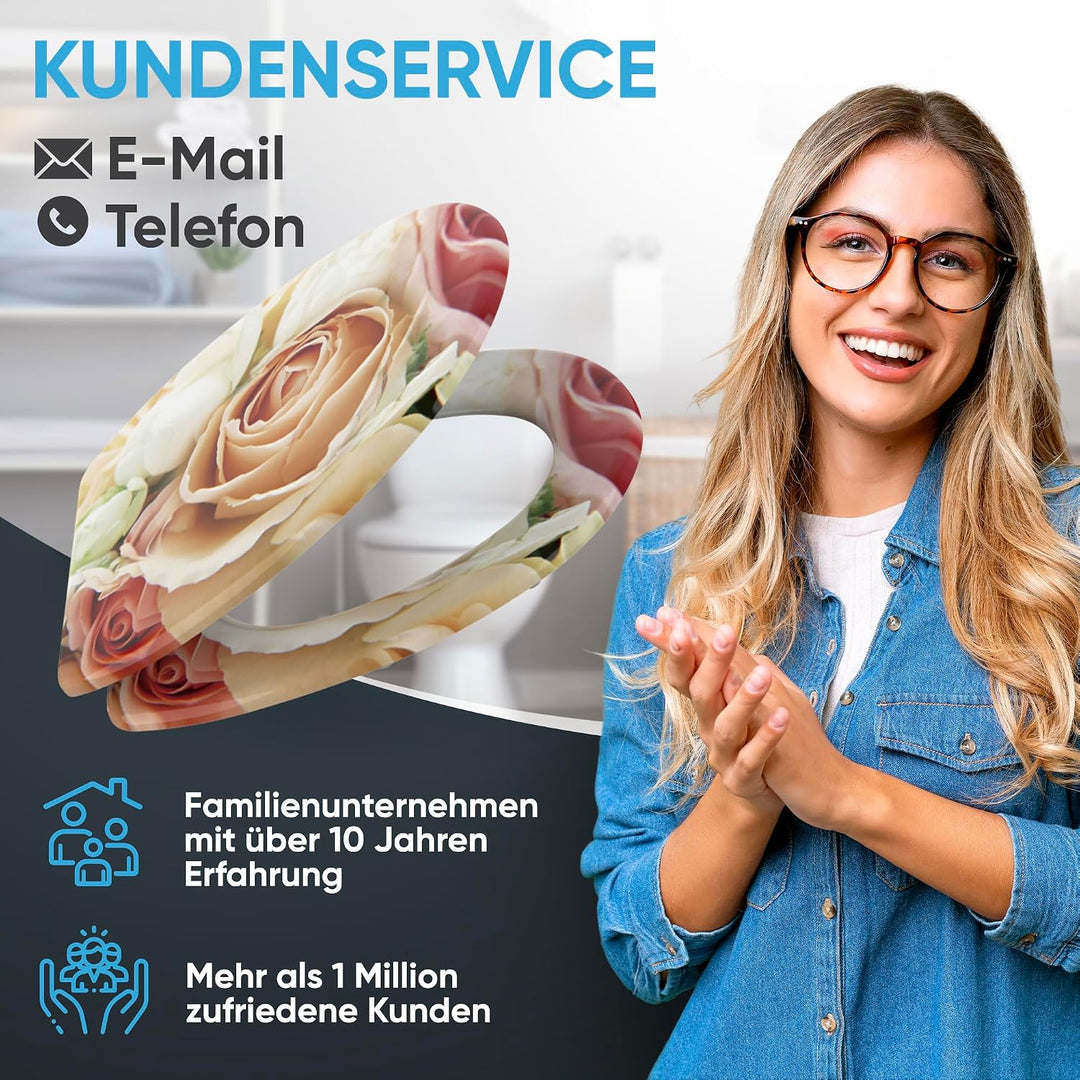 Sanilo WC Sitz mit Absenkautomatik, hochwertiger Toilettendeckel, einfache Montage, stabile Scharnie