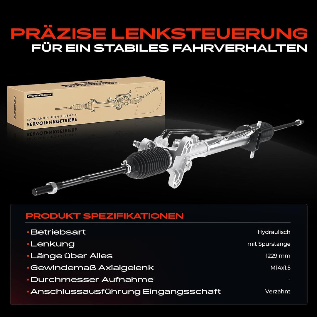Frankberg Lenkgetriebe Servolenkgetriebe Hydraulisch für Linkslenker Kompatibel mit Cordoba 6K1 6K2