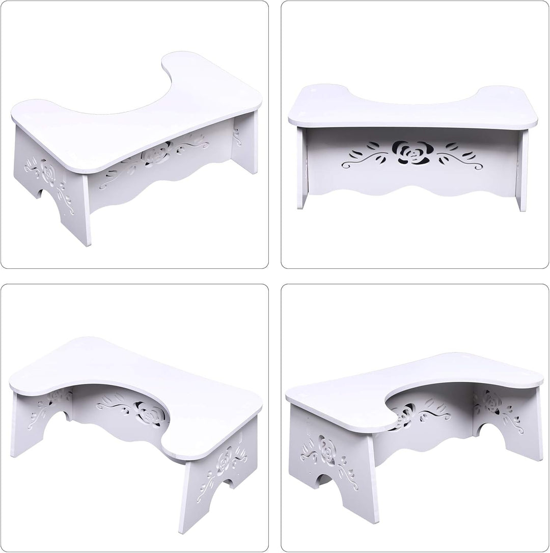 TFCFL Toilettenhocker, Anti-rutsch Tritthocker fr Badezimmer, Wei, Holzwerkstoff, Klassisch, WC Hock