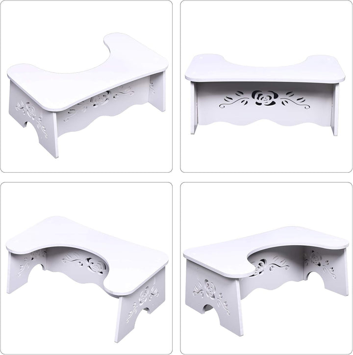TFCFL Toilettenhocker, Anti-rutsch Tritthocker fr Badezimmer, Wei, Holzwerkstoff, Klassisch, WC Hock