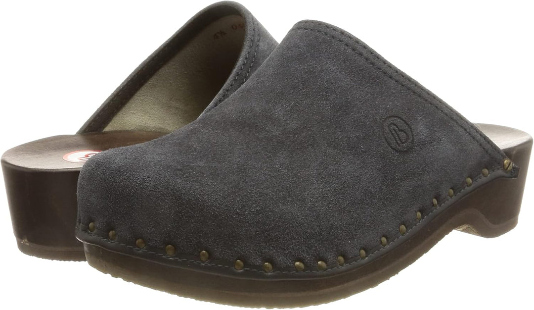 Berkemann Velours-Toeffler Unisex-Erwachsene Clogs 36 1/3 EU Blau, 36 1/3 EU Blau