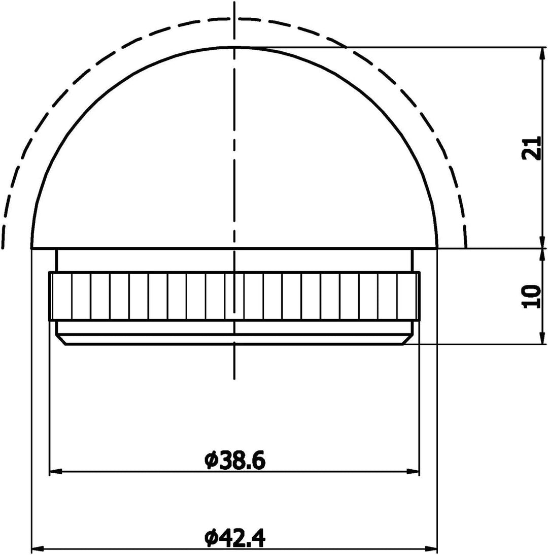 5 x Premium Edelstahl Halbkugel Endkappe für Handlaufrohre Aussen Ø 42,4 mm von SO-TOOLs® 5 Endkappe