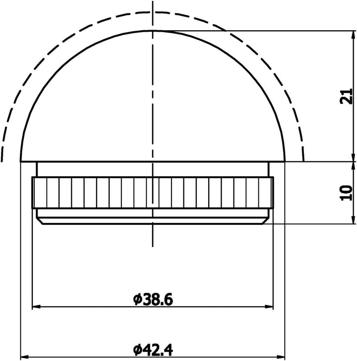 4 x Premium Edelstahl Halbkugel Endkappe für Handlaufrohre Aussen Ø 42,4 mm von SO-TOOLs® 4 Endkappe