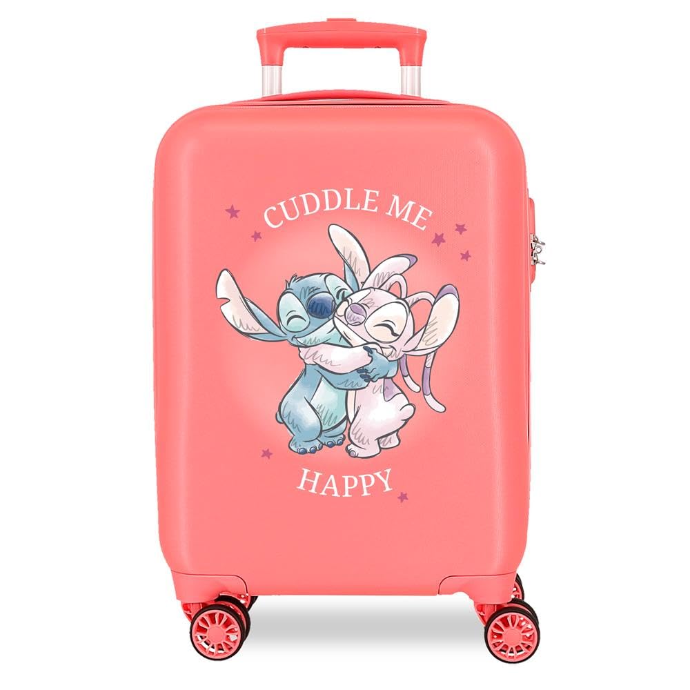 Disney Adorable Stitch Moods Kabinenkoffer, starres ABS, Zahlenschloss an der Seite, 4 Doppelräder,