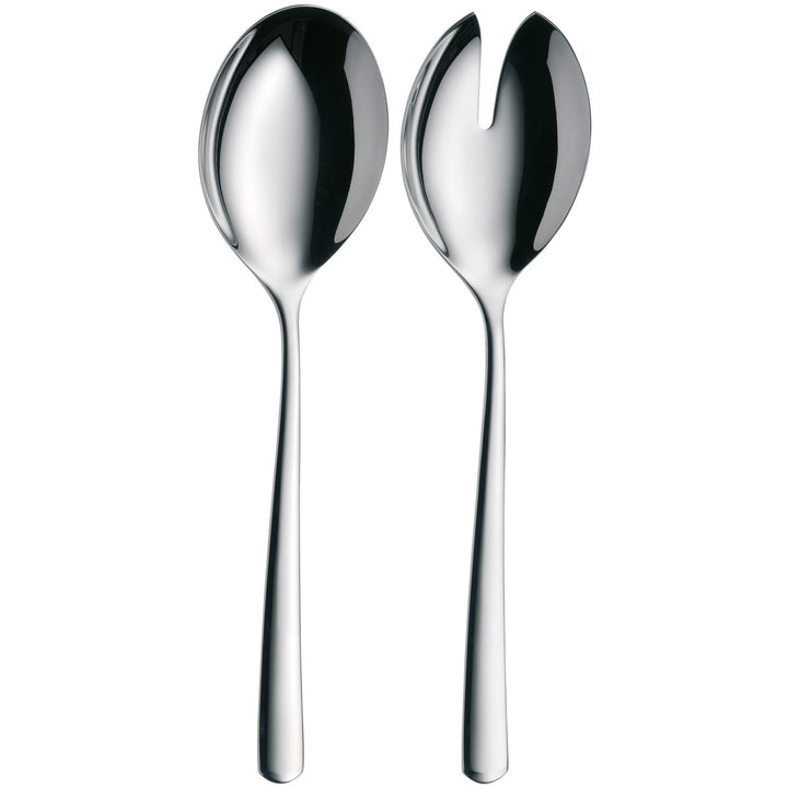 WMF Boston Salatbesteck Edelstahl 23,7 cm, Salatgabel, Servierlöffel, Cromargan Edelstahl poliert, g