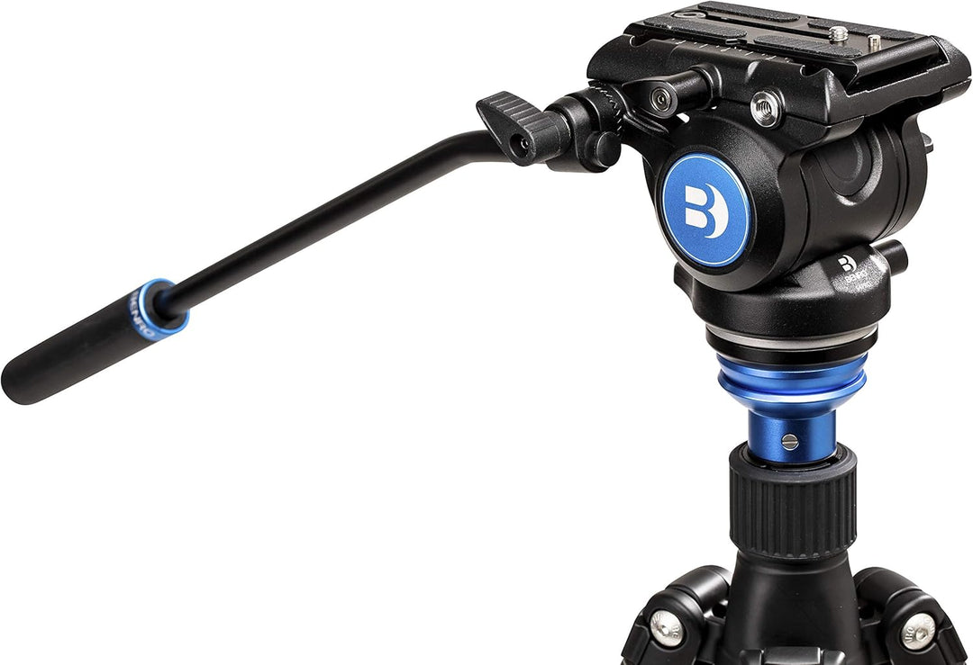 Benro S4 PRO Flat Base Fluid Video Head, 8.8 lb Max, 2 Step Counterbalance (1&2), 1/4""-20 Accessory