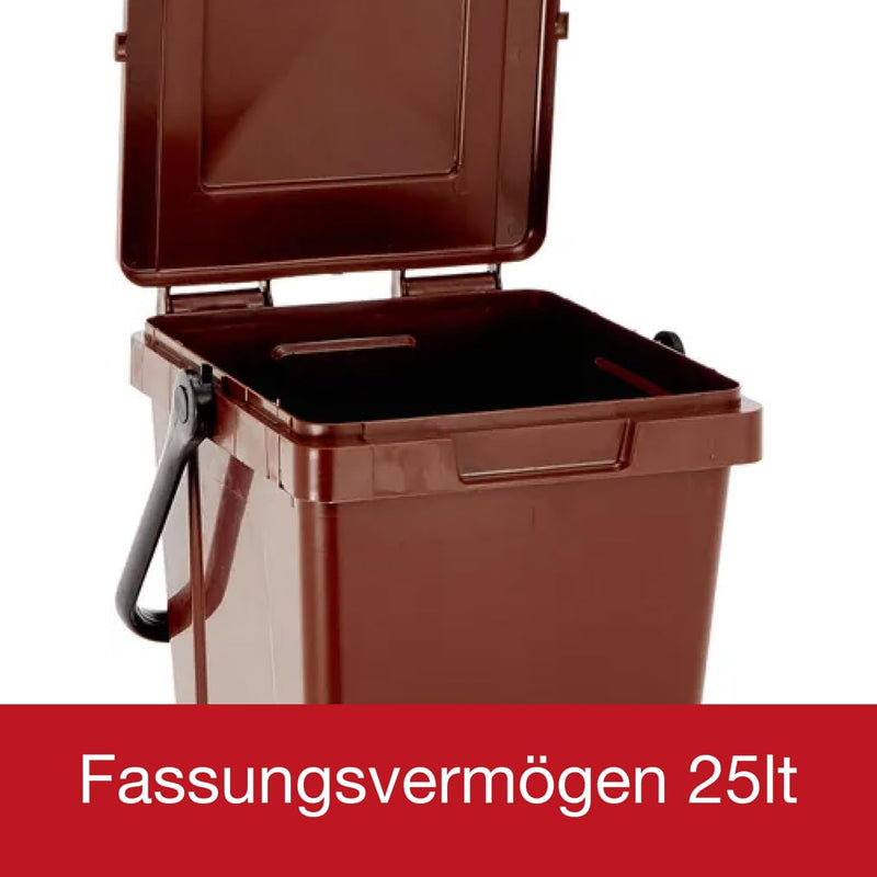 H+H 3984612 25 Liter brauner Nassbehälter, Kunststoff, Universale