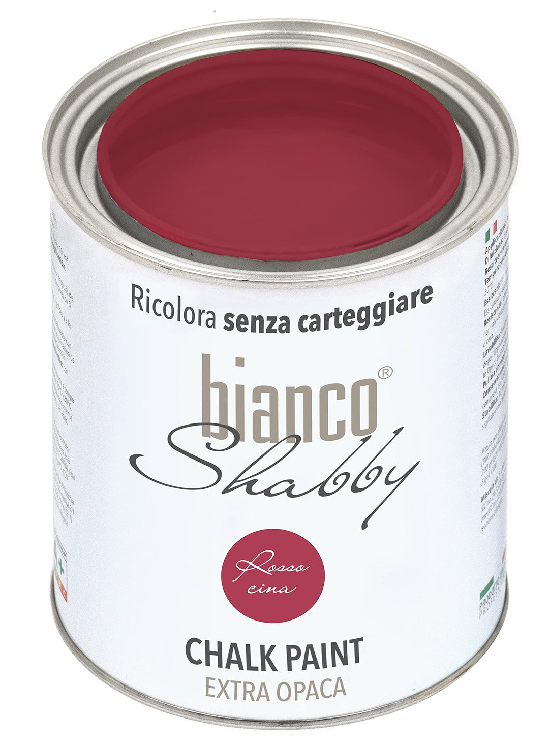 bianco Shabby® Rosso Cina Kreidefarbe Wasserbasis für Alle Oberflächen einfach zu verarbeiten ohne s