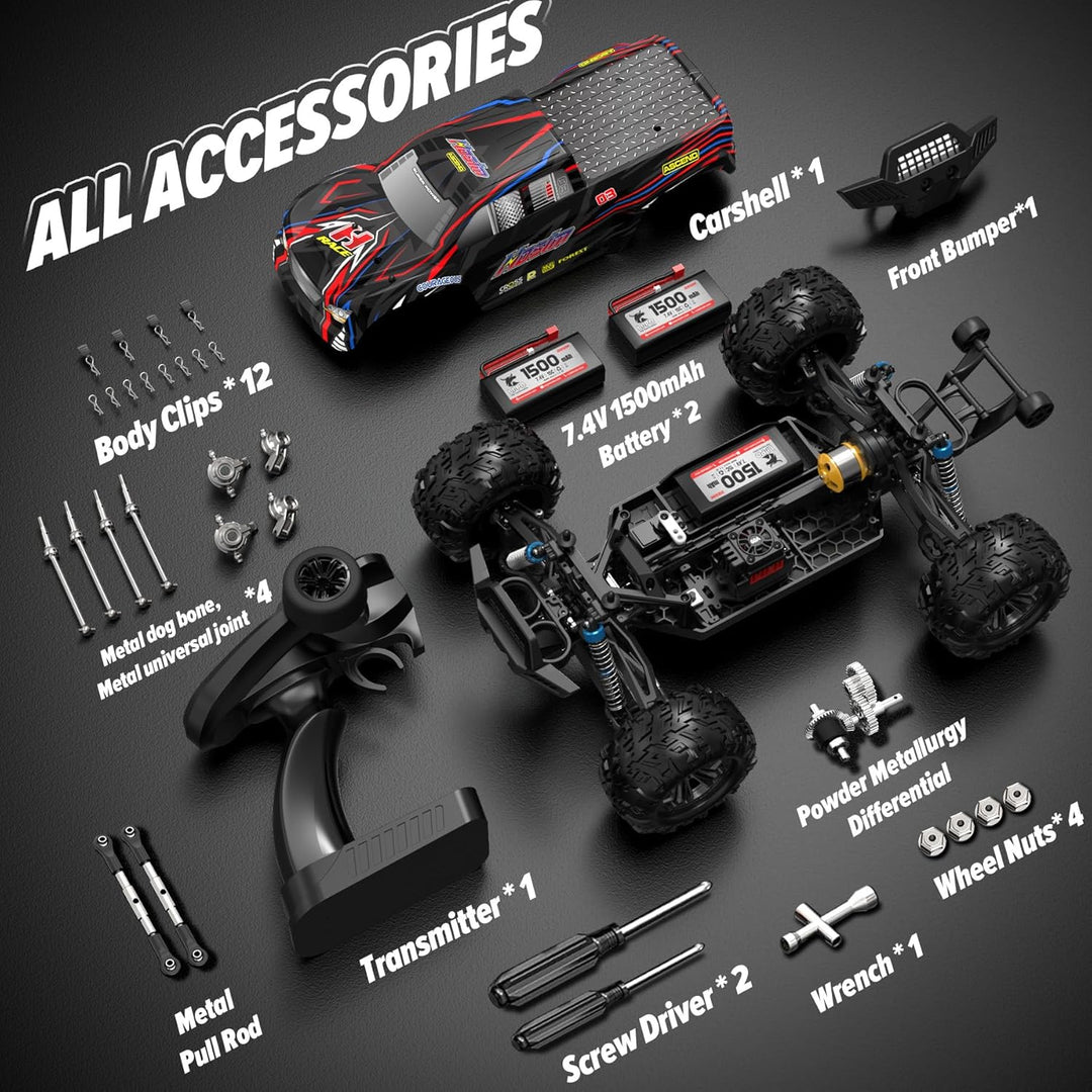 Hosim 1:10 Bürstenlose Ferngesteuertes Auto für Erwachsene &amp; Jungen, 60+ KMH Schnell RC Cars, 4x4 Of