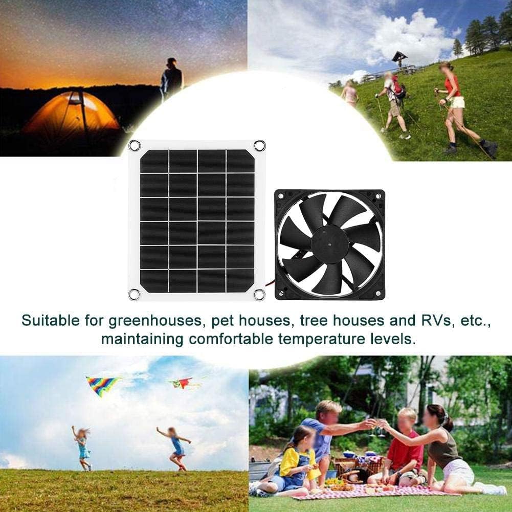 Solarbetriebenes Dachventilatorsystem, Leistungsstarker Ventilator und 10W-Solarpanel-Set für Gewäch